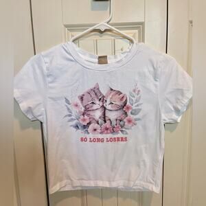 NWOT So Long Losers Kitten crop top